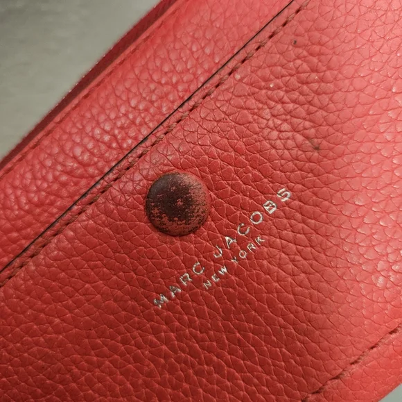 Lowstart "Marc Jacobs Red Leather Wallet - Picture 4 of 11
